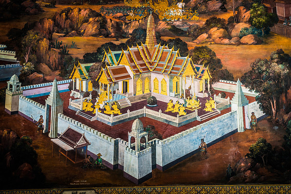 Section of Ramakien mural
