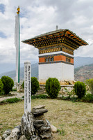 Chorten and prayer flag
