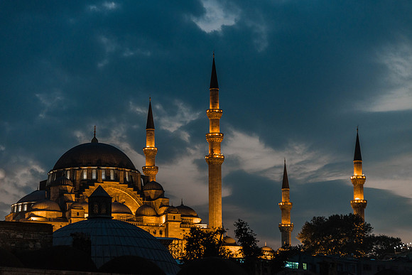 New Mosque at sunset