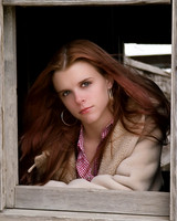 At the window